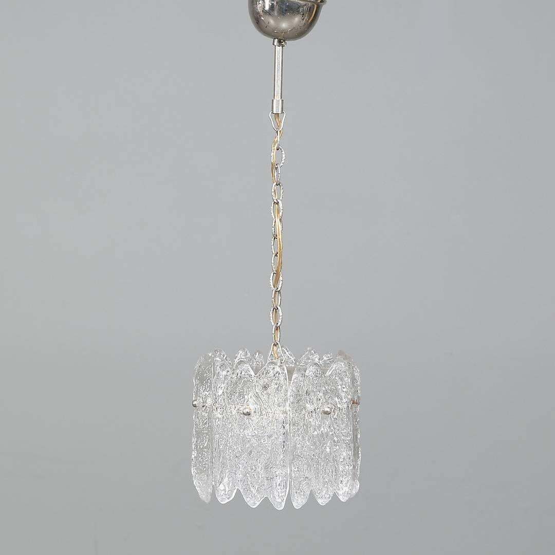 Crystal Glass Chandelier By Carl Fagerlund For Orrefors photo for sale