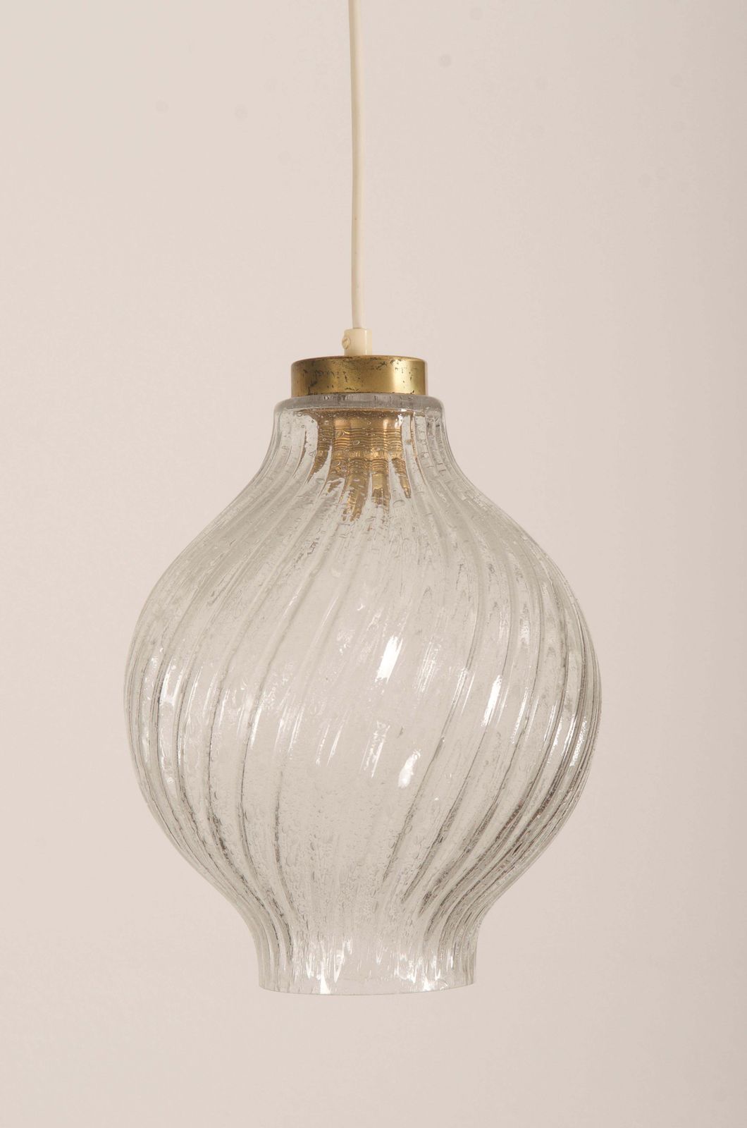 Textured Glass And Brass Tulipan Pendant By J.T. Kalmar photo furniture