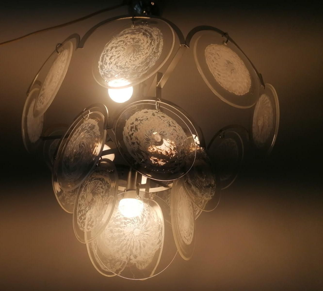 Art Glass Chandelier By Gino Vistosi photo for sale
