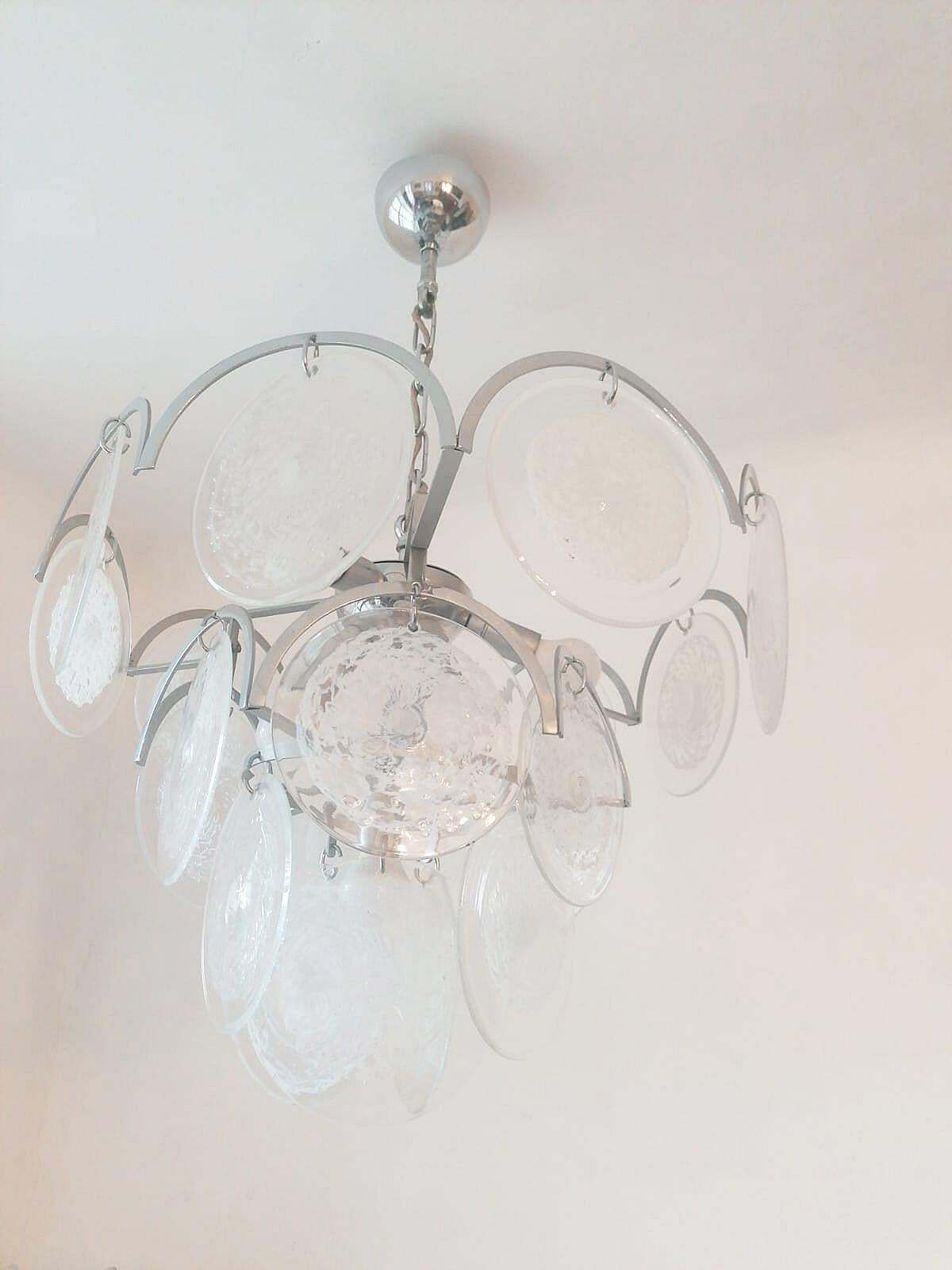 Lighting Art Glass Chandelier By Gino Vistosi photo