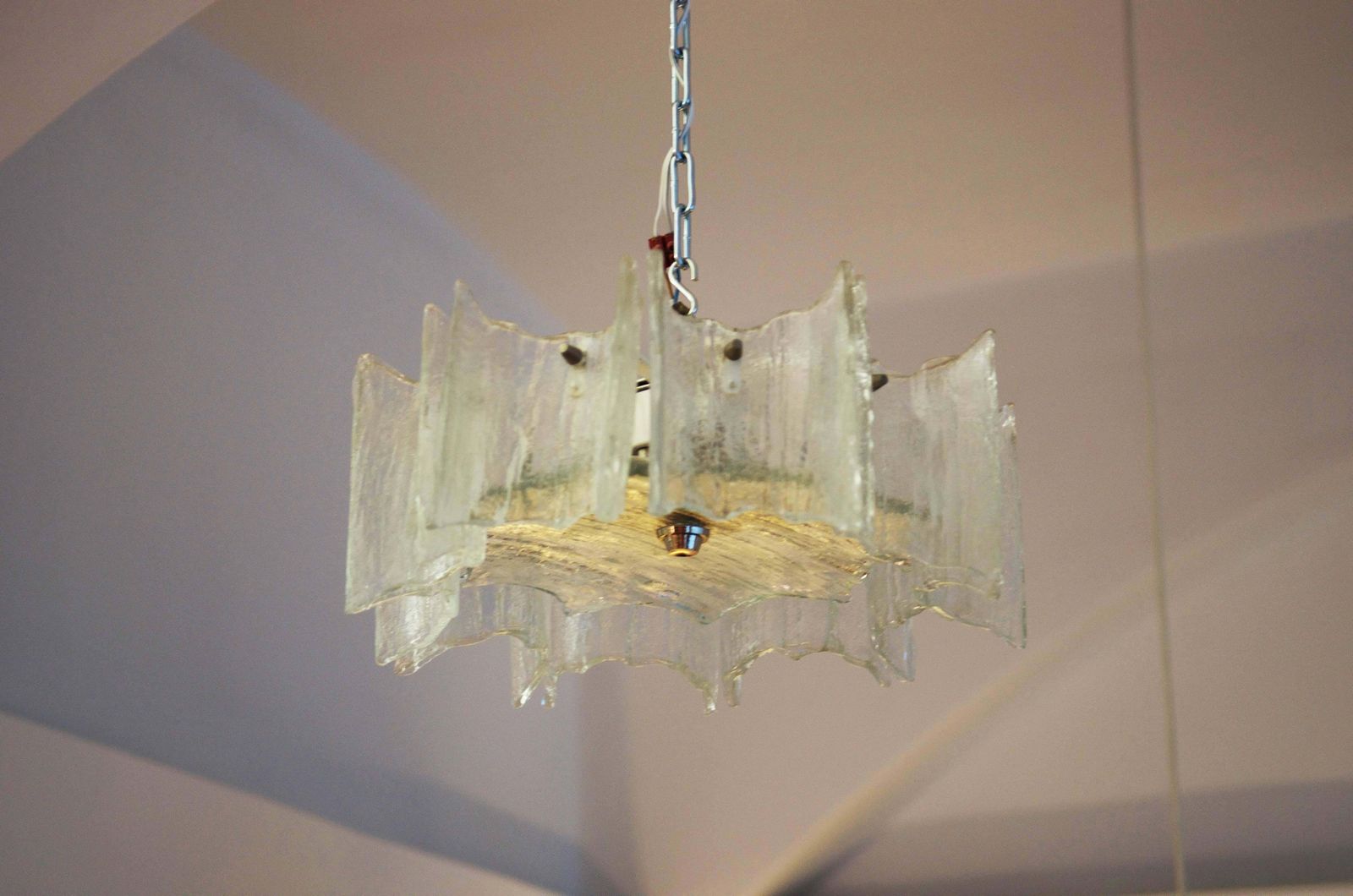 J.T. Kalmar Of Austria Ice Glass Chandelier photo buy