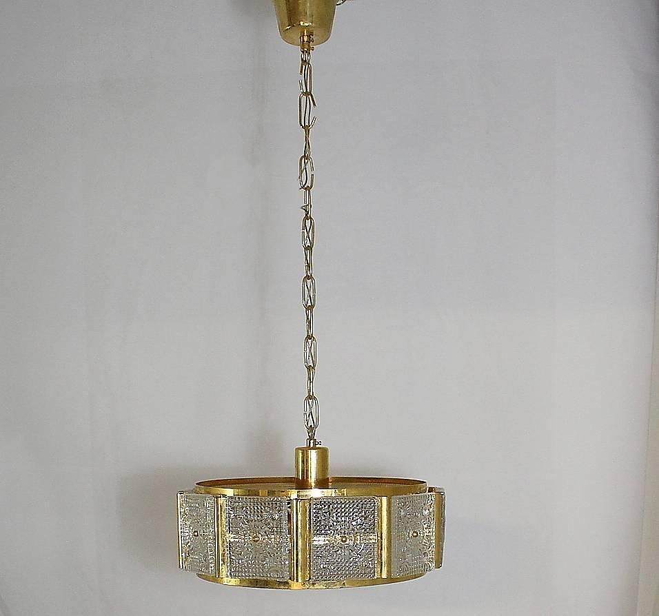 Carl Fagerlund For Orrefors Glass, Brass Chandelier photo 1536.0