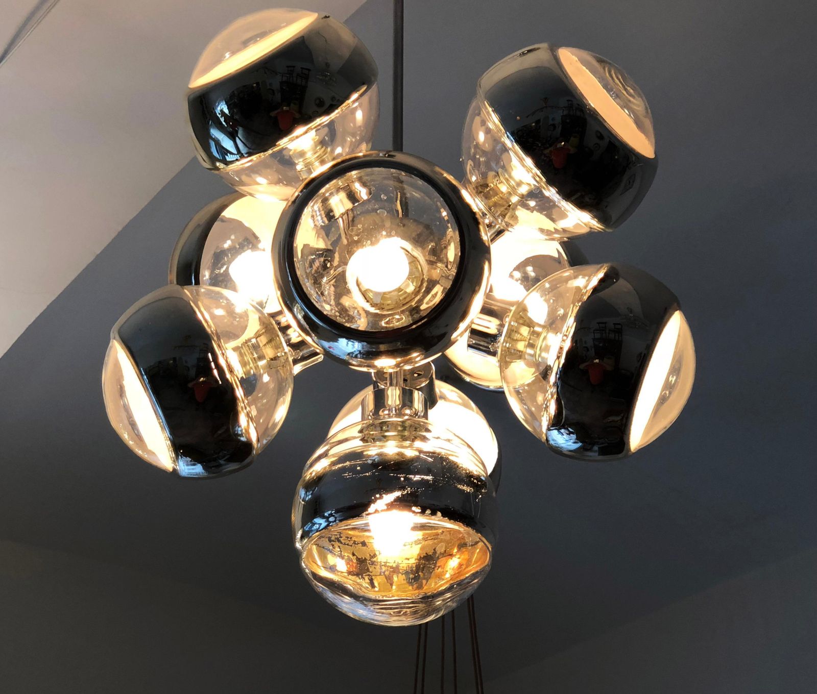 Mooie Mid Century Hanglamp Van Peil & Putzler photo vinterior