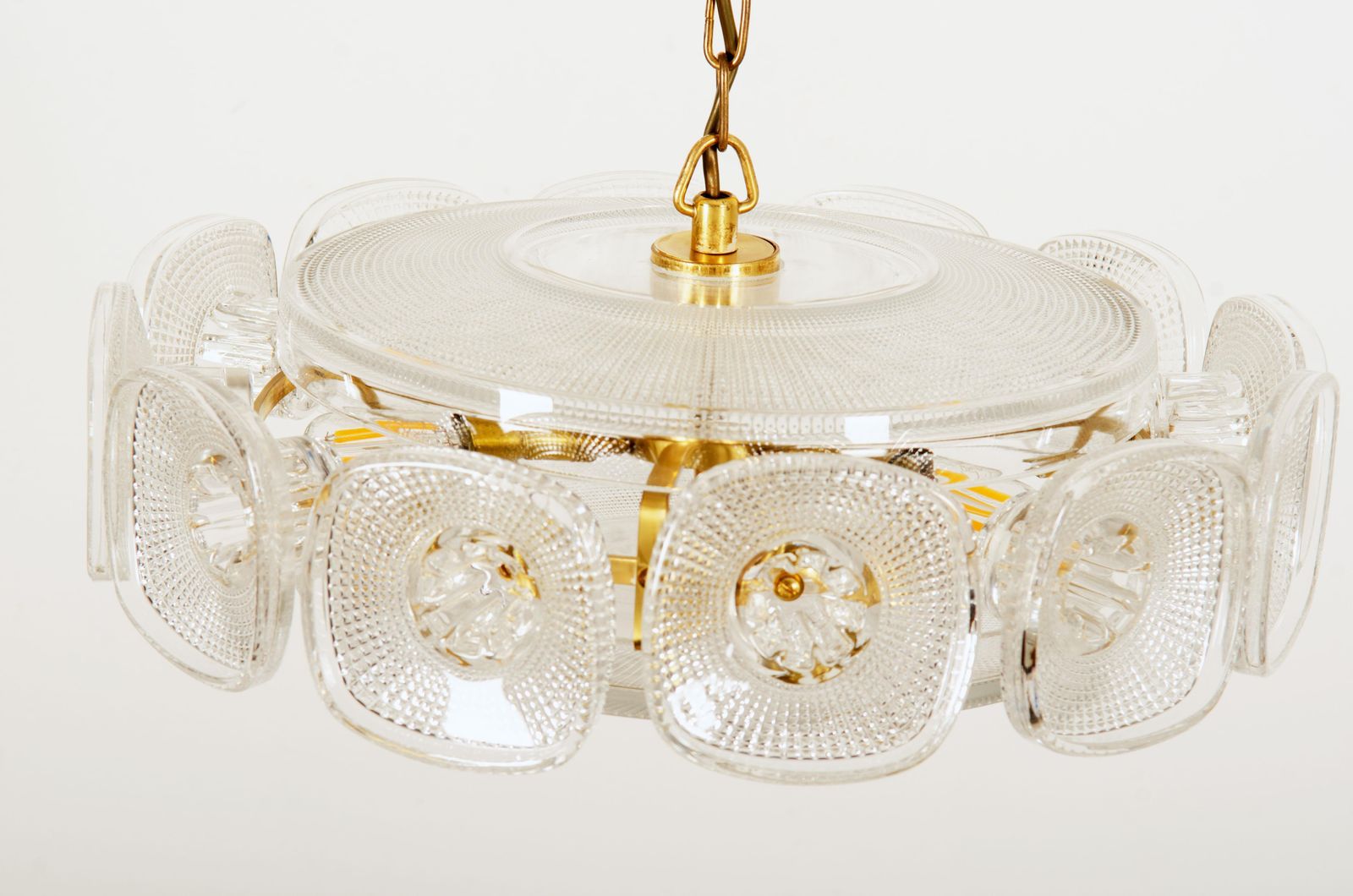 Vineta Chandelier By Kjell Blomberg For Gullaskruf From The 1960s photo Lighting