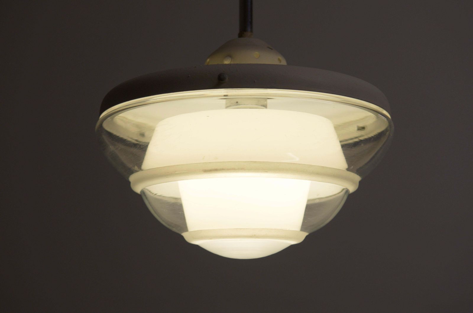 Lighting Bauhaus Opaline Glass Pendant By Karl Gustaf Lindesvärd photo