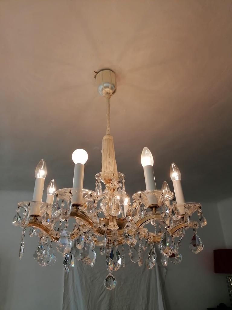 20th Century Maria Theresia Style Cut Crystal Chandelier photo for sale