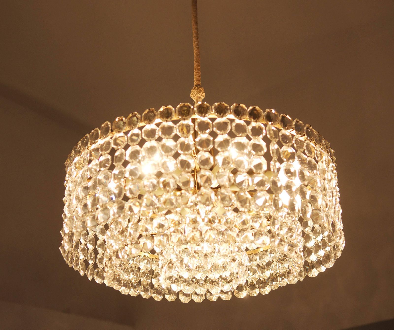 Beautiful Cut Crystal Chandelier By J.L. Lobmeyr photo Lighting
