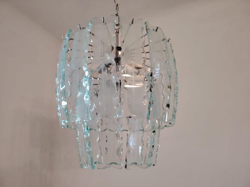 Art Glass Chandelier By Zero Quattro For Fontana Arte photo furniture