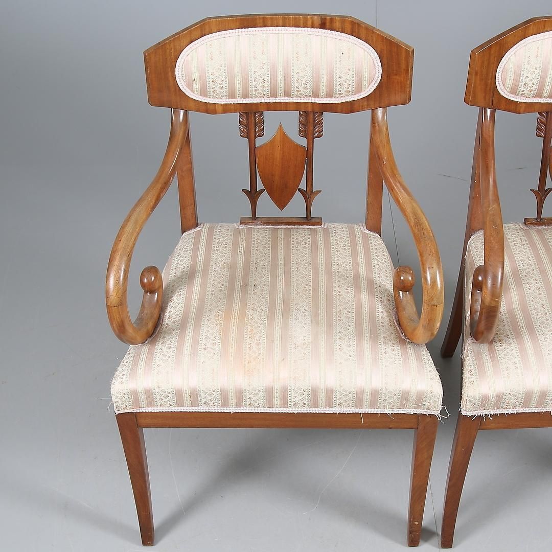 Pair Of Swedish Karl Johan 'Biedermeier' Armchairs photo for sale