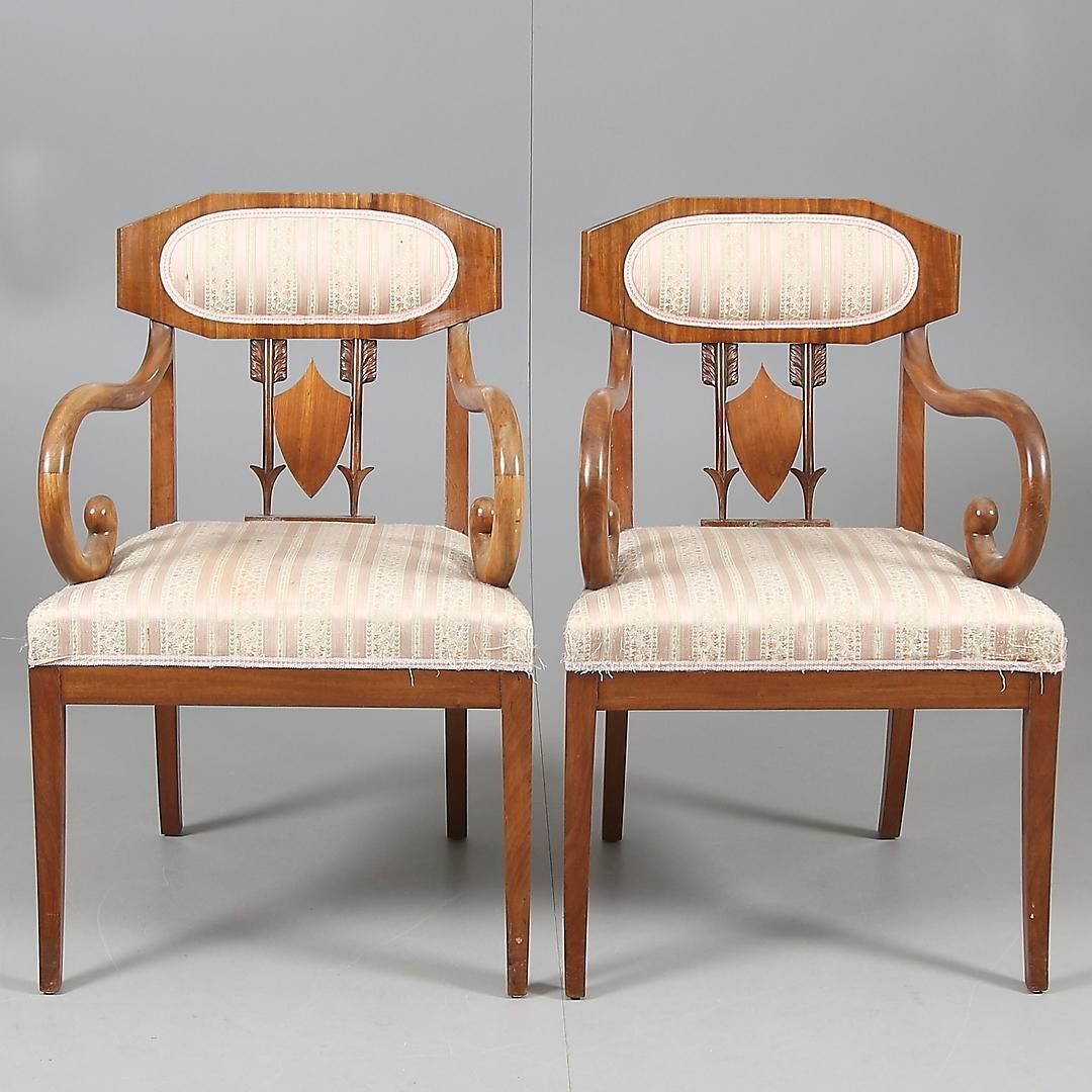 Pair Of Swedish Karl Johan 'Biedermeier' Armchairs photo vinterior