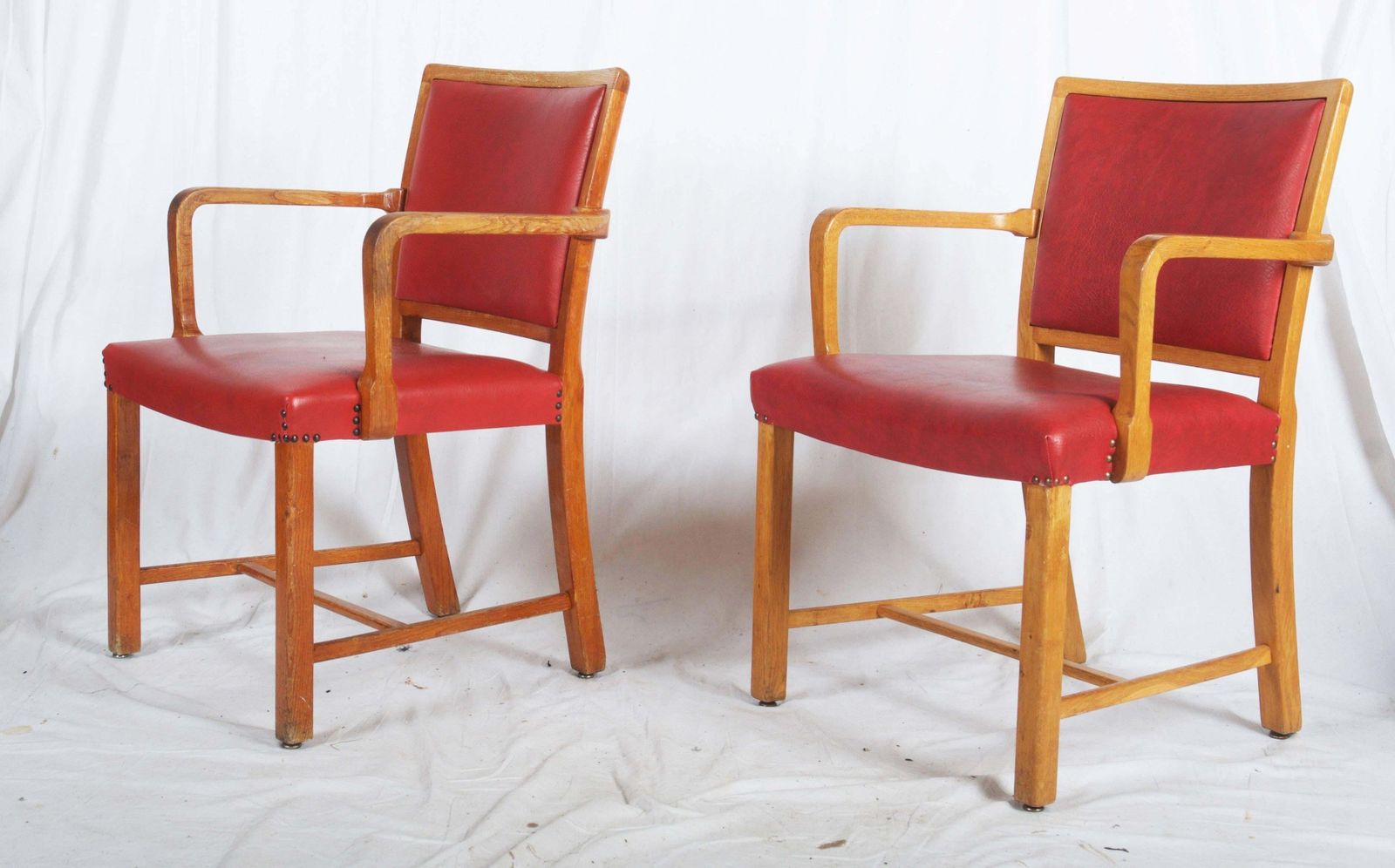 Mogens Koch Oak Armchairs For Sønderborg Hospital photo for sale