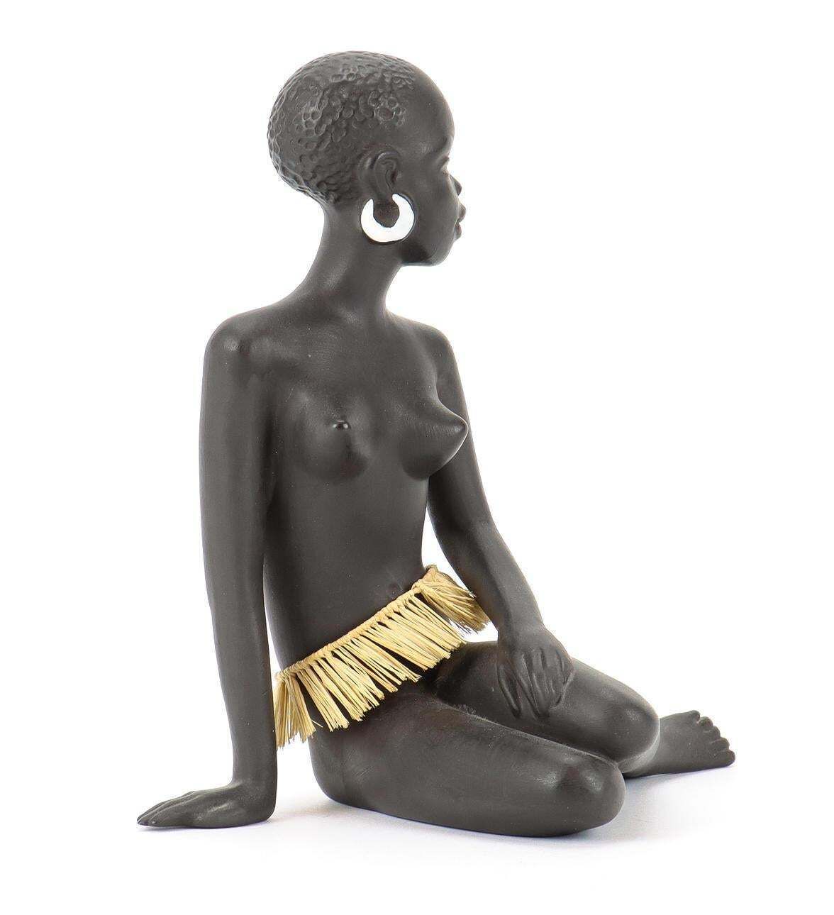 Seating African Woman Gmundner Keramik photo for sale