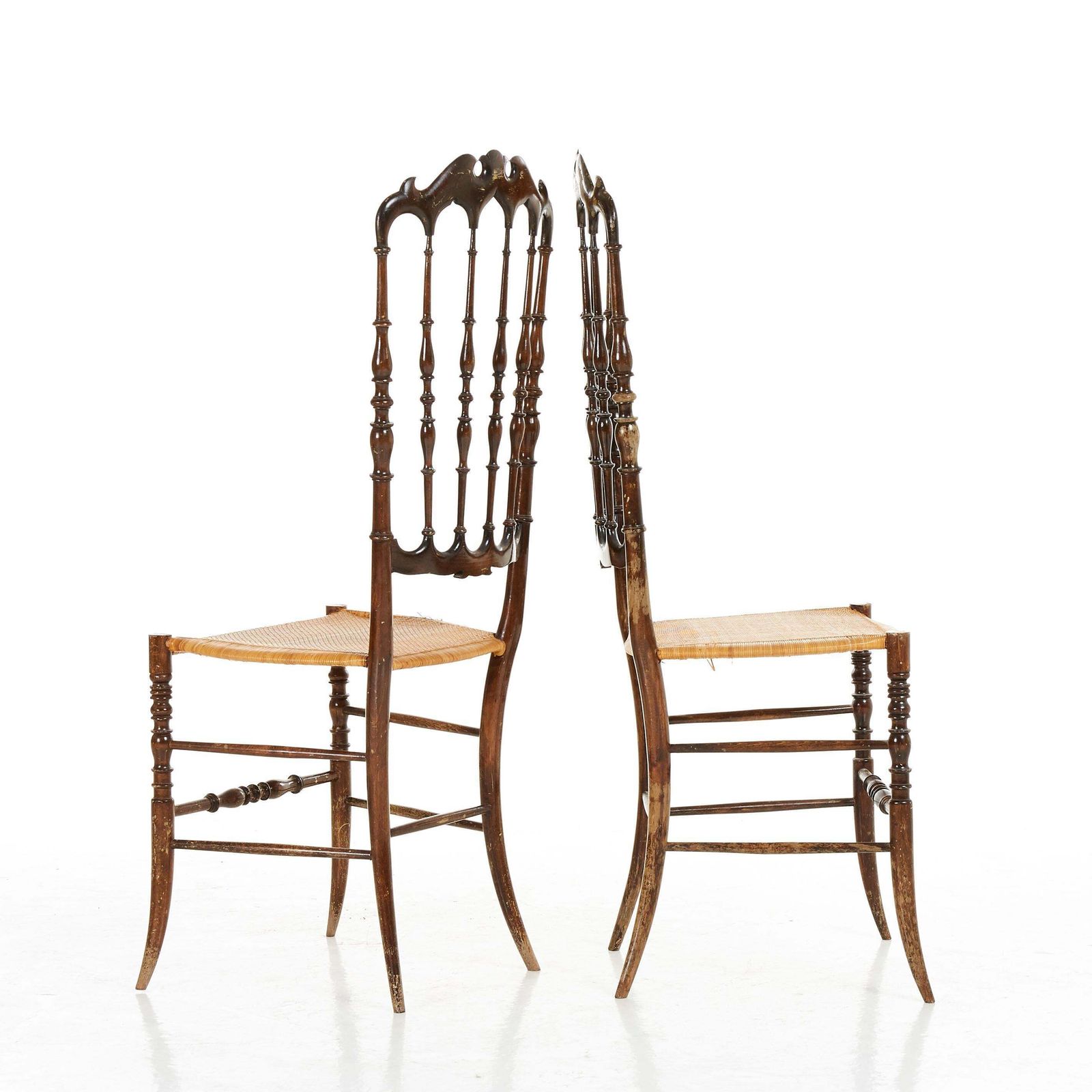 Pair Of Midcentury Chairs By Chiavari, 1950s photo for sale