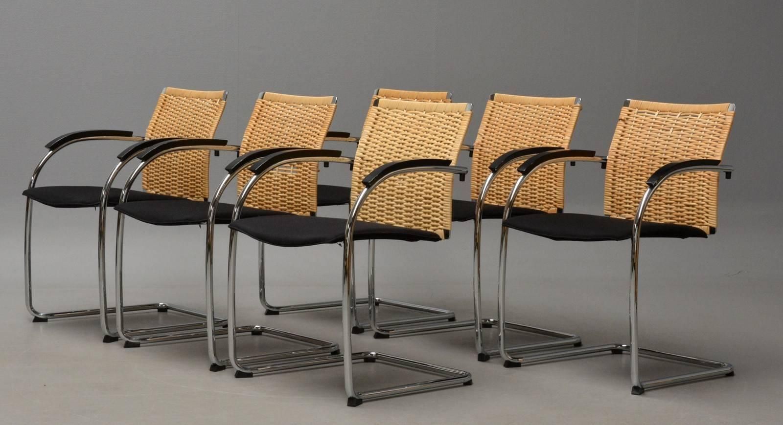 Set Van Zes Eetkamerstoelen Van Jozef Gorcia & Andreas Krob Voor Thonet, Model S78 photo for sale