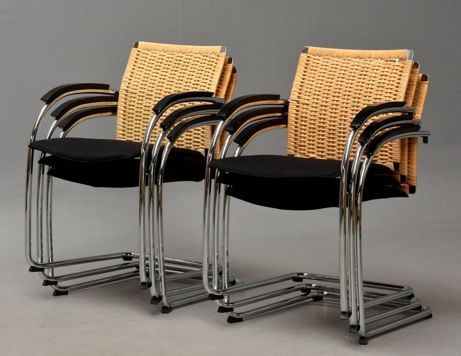 Set Of Six Dining Chairs By Jozef Gorcia & Andreas Krob For Thonet Model S78 photo 2030.0