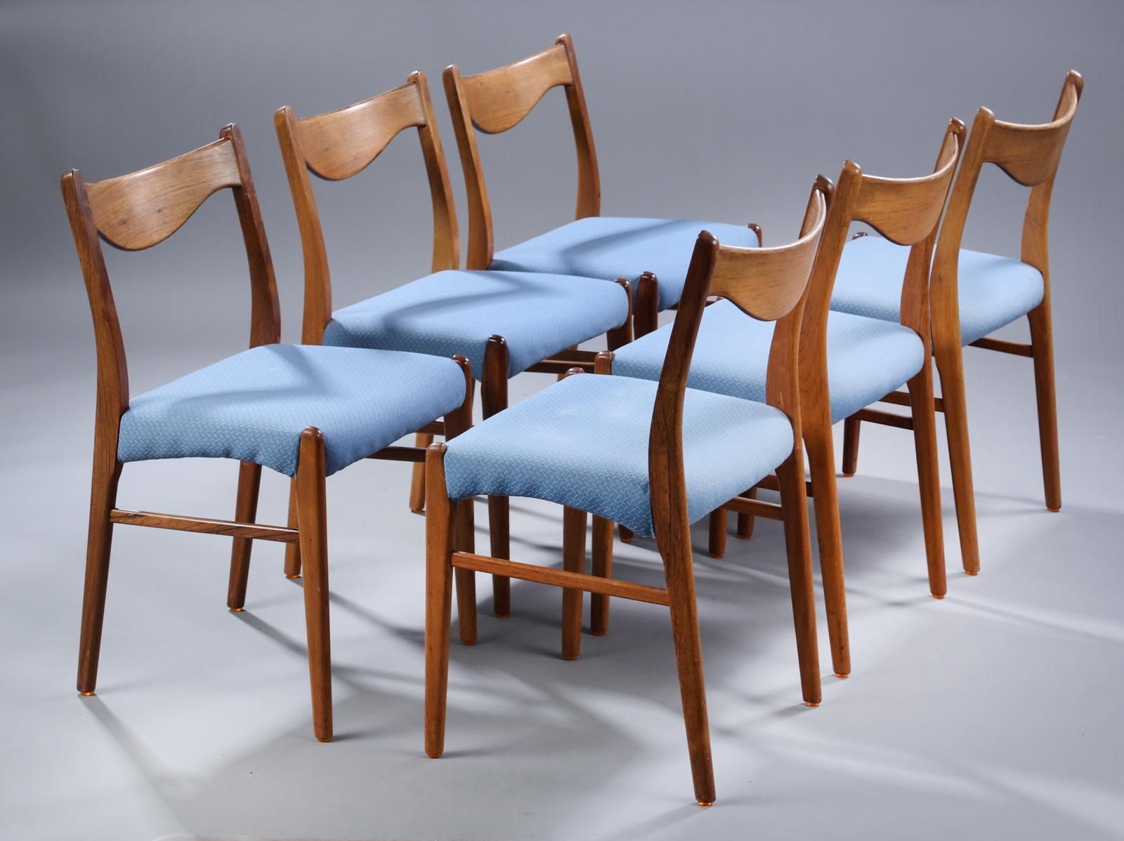 Set Of Six Arne Wahl Iversen Dining Chairs, Model Gs61 photo furniture