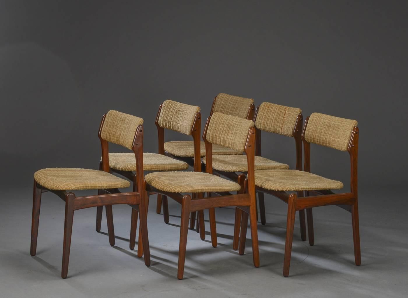 Set Of Six Danish Rosewood Dining Chairs By Erik Buch photo Furniture