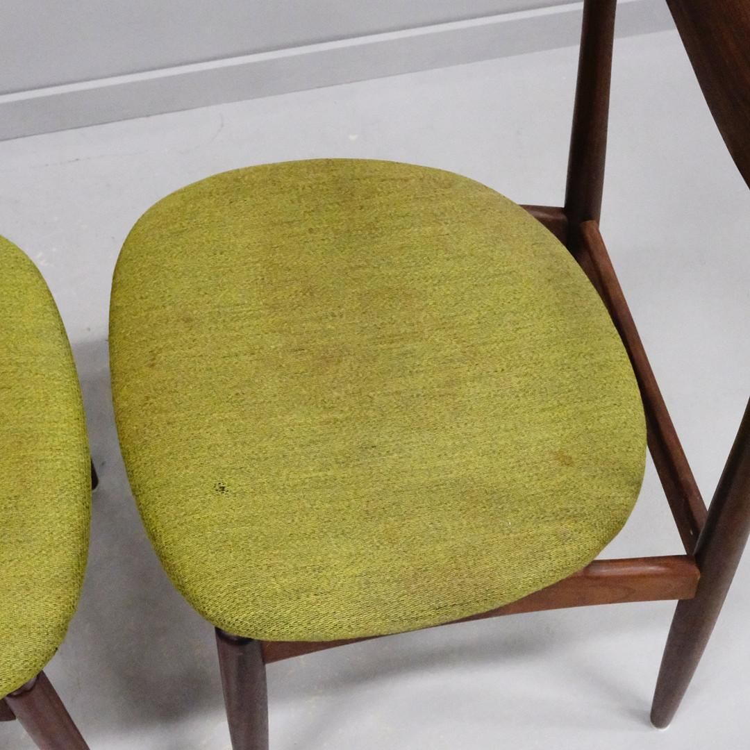 photo buy Set Of Four Danish Hardwood Dining Chairs By H. W. Klein For Bramin