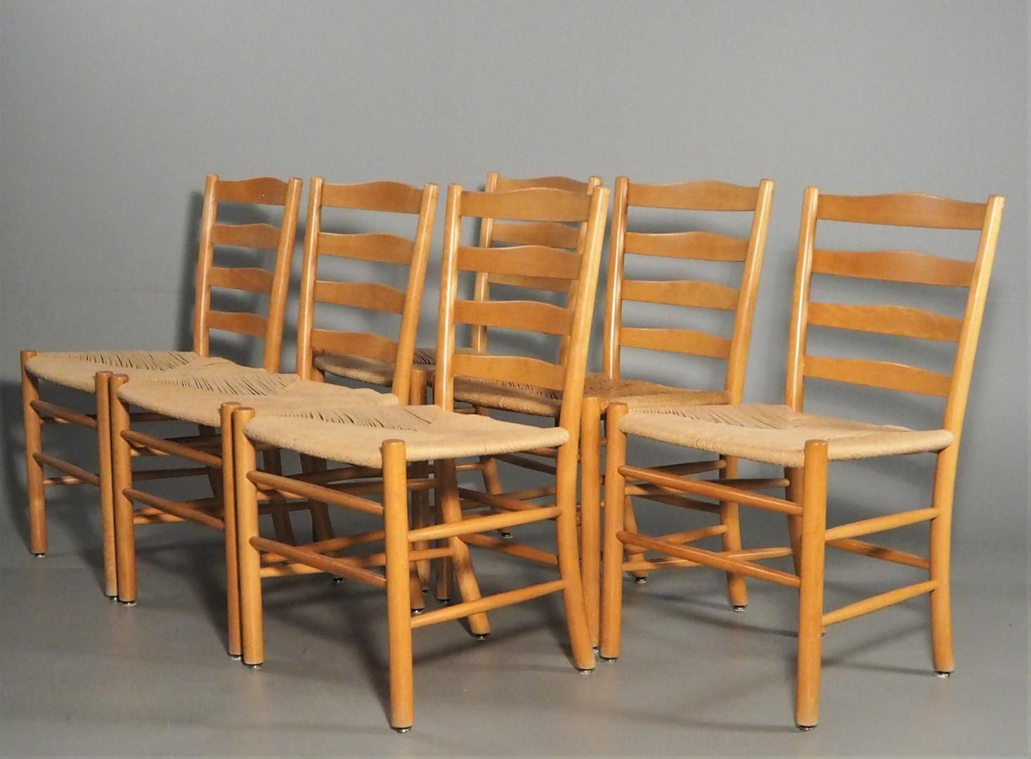 Set Of Six Dining Room Chairs "Kirkestolen" By Kaare Kllint For Fritz Hansen photo furniture