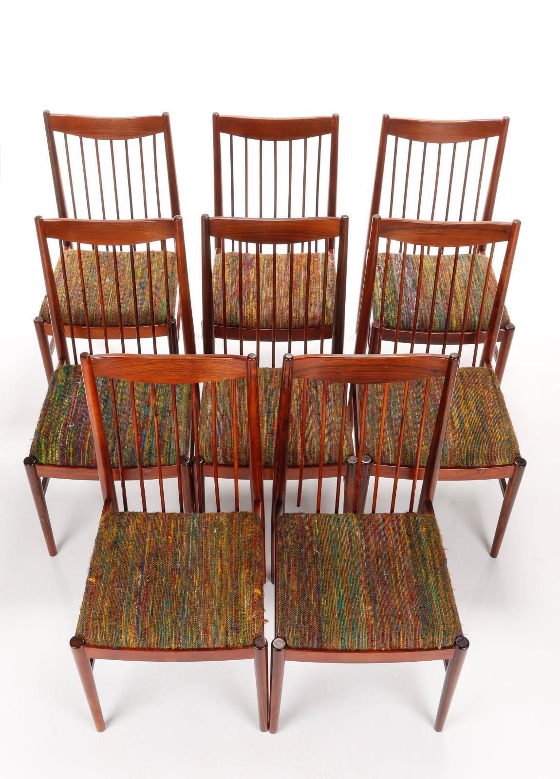 Set Of Eight Dining Chairs By Arne Vodder Model 422 For Helge Sibast photo Furniture