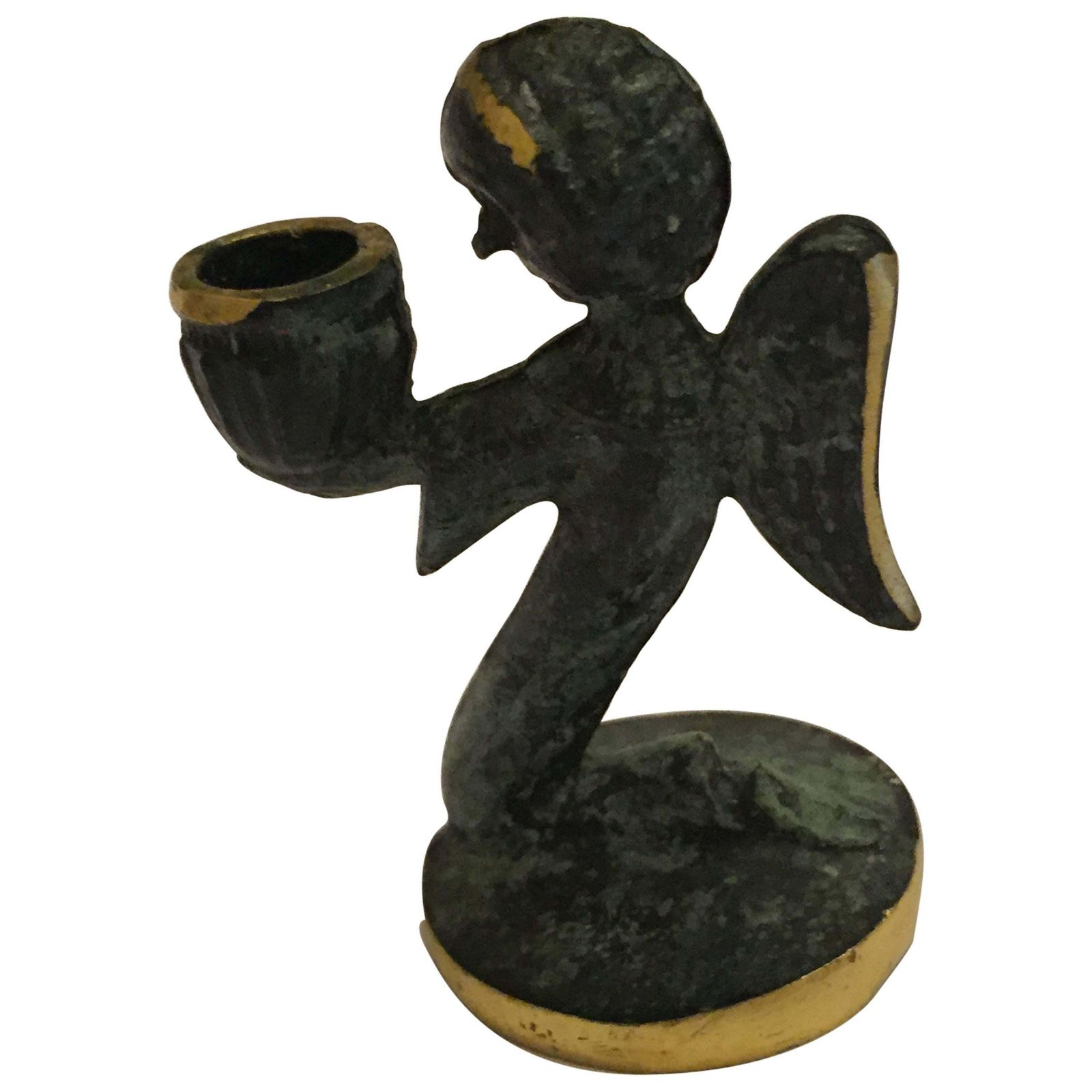 Cute Little Figure Angel Candleholder By Walter Bosse