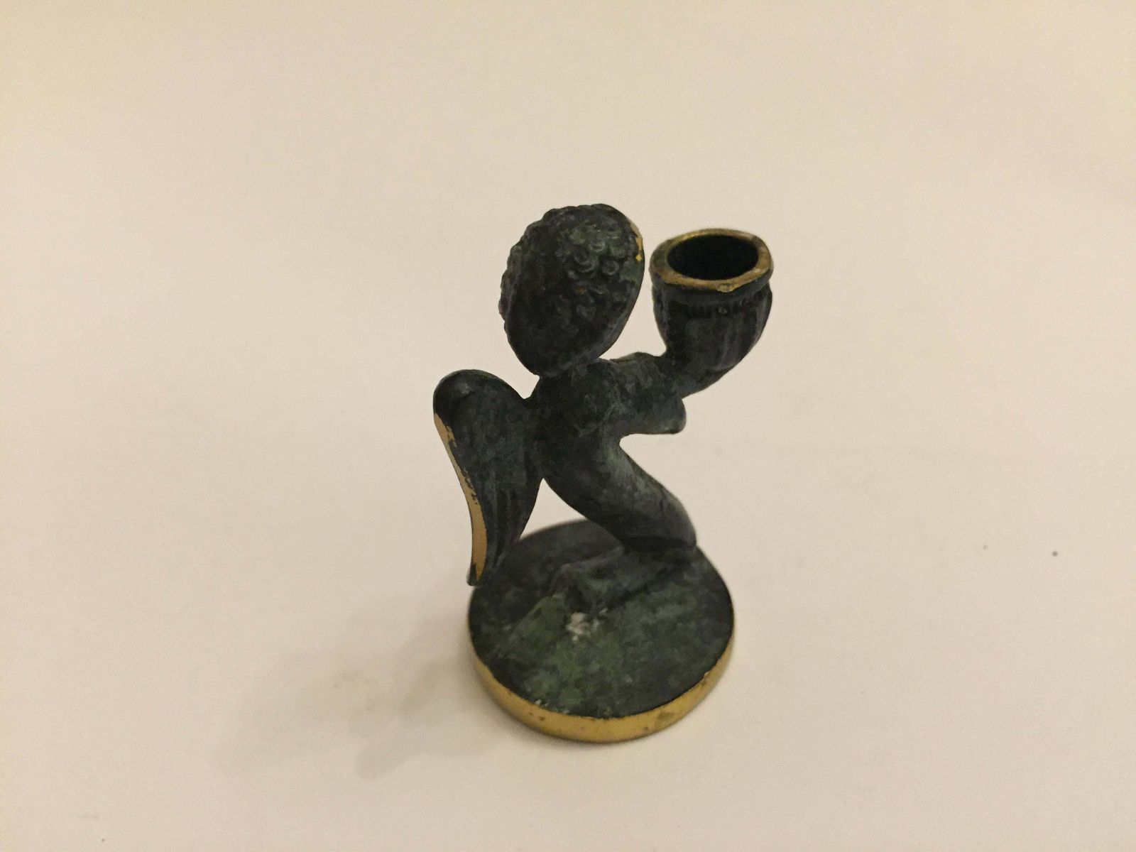 Cute Little Figure Angel Candleholder By Walter Bosse photo for sale