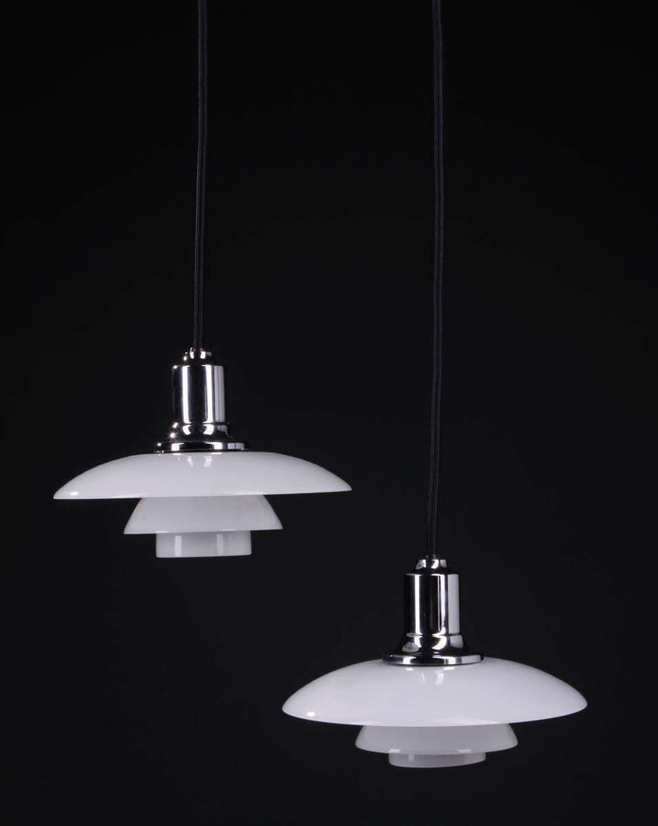 Pair Of Poul Henningsen Pendants Ph 2/1 For Louis Poulsen photo furniture