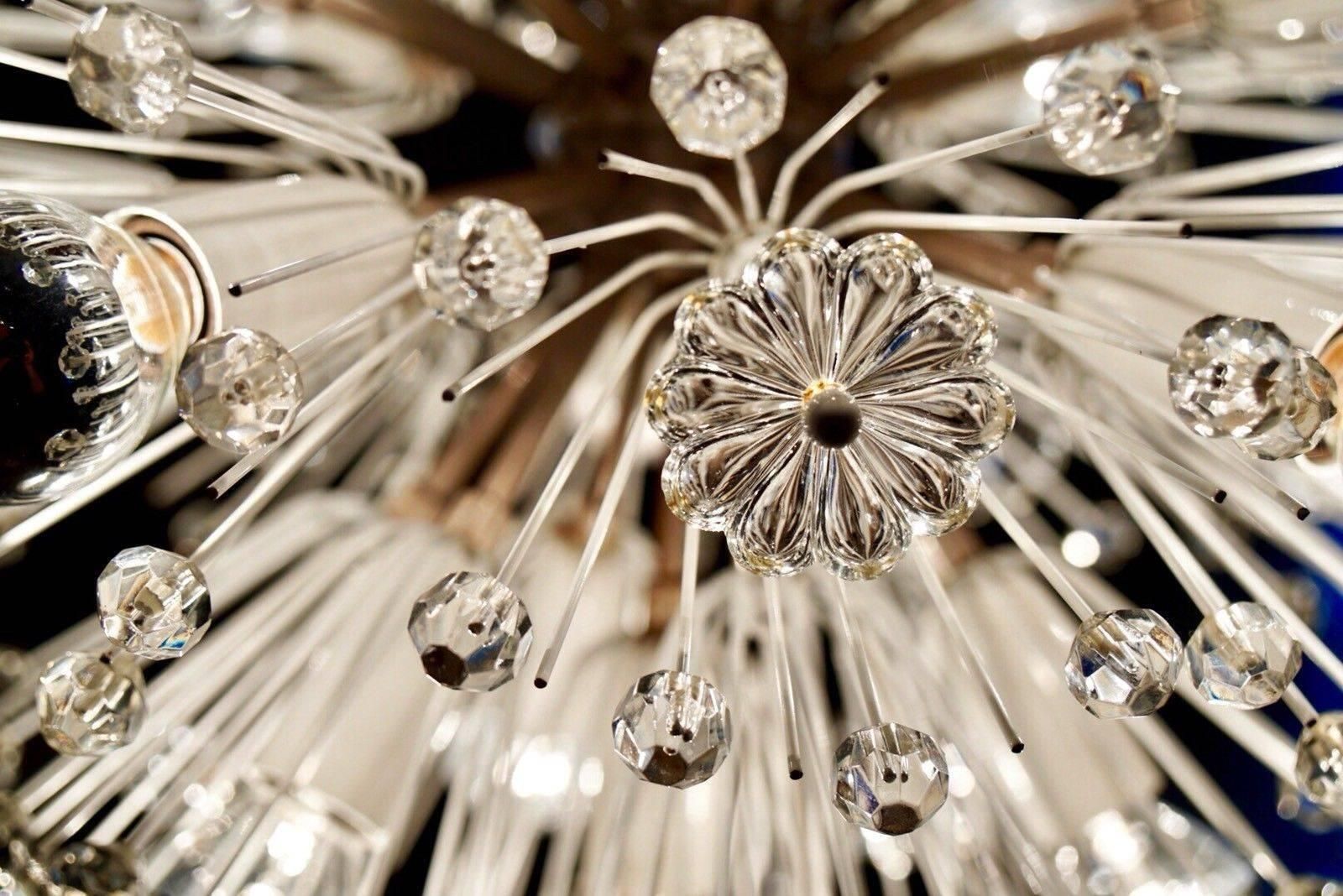 Brass And Glass Sputnik Chandeliers By Emil Stejnar photo for sale