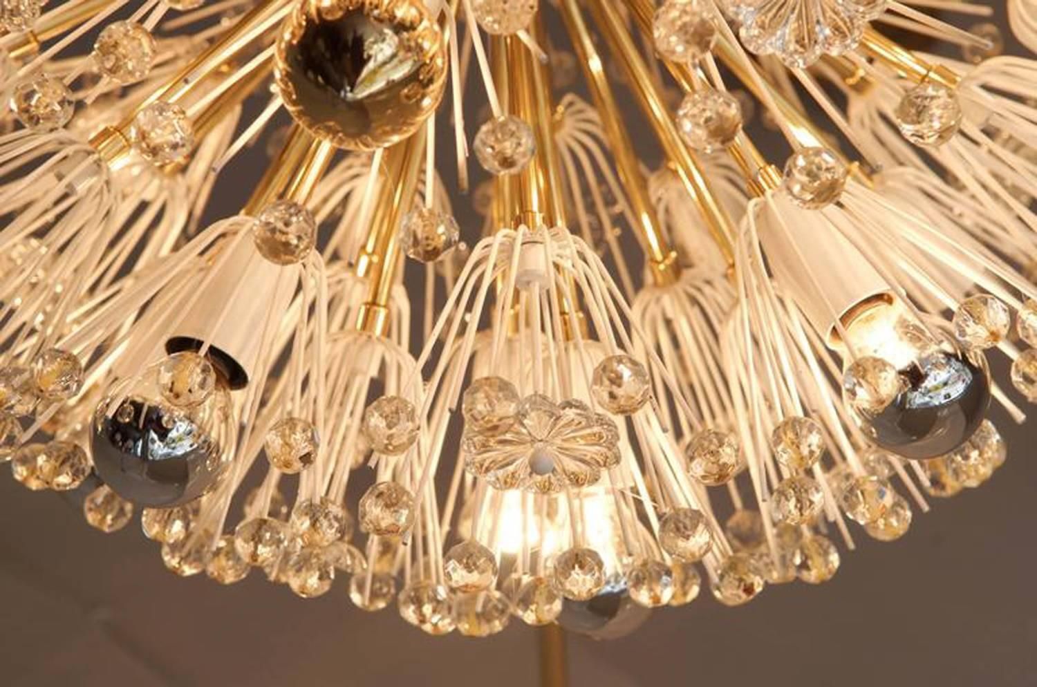 Brass And Glass Sputnik Chandeliers By Emil Stejnar photo Lighting