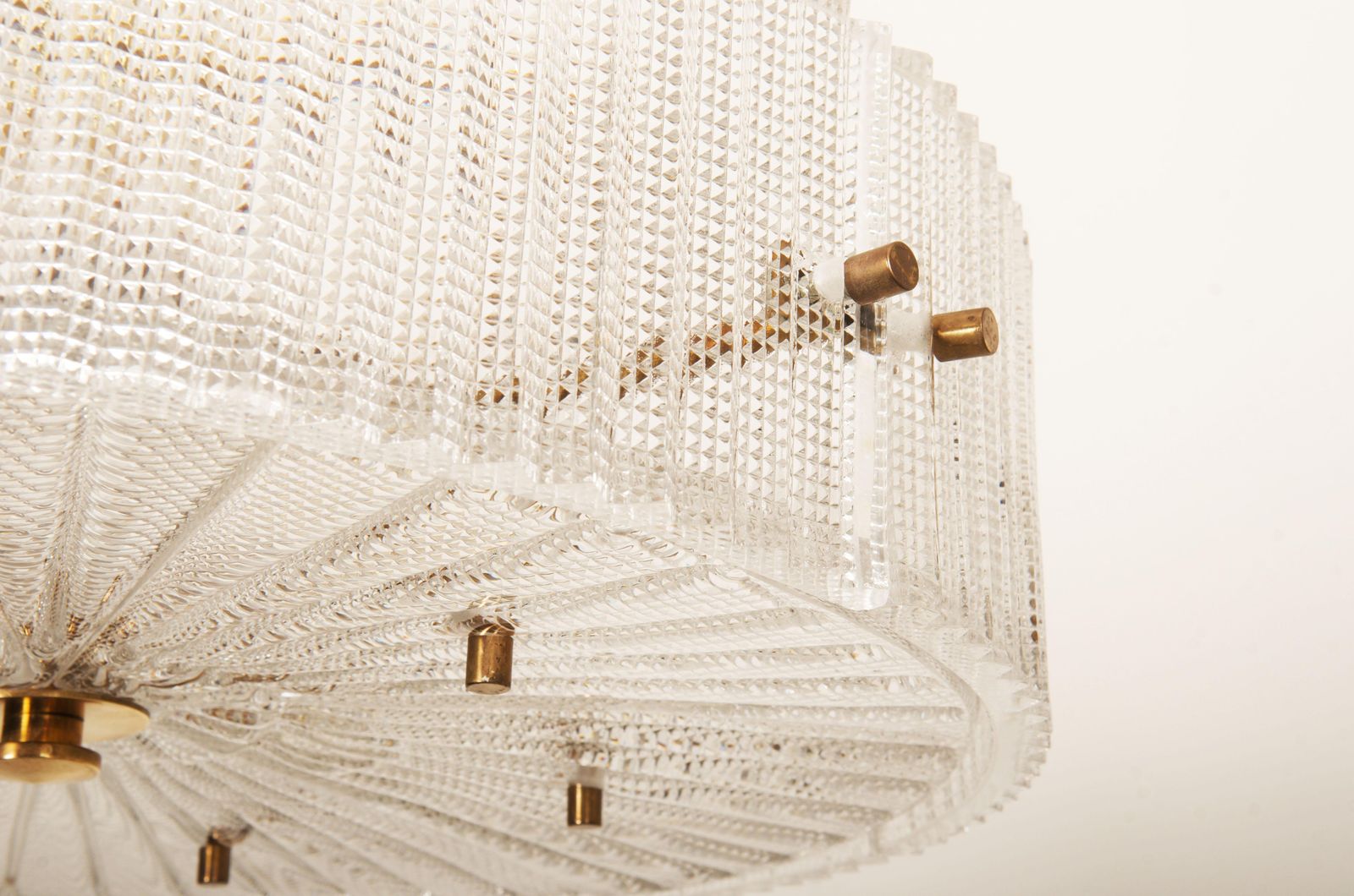 Messing Hanglamp Met Glasstructuur Van Carl Fagerlund Voor Orrefors photo for sale