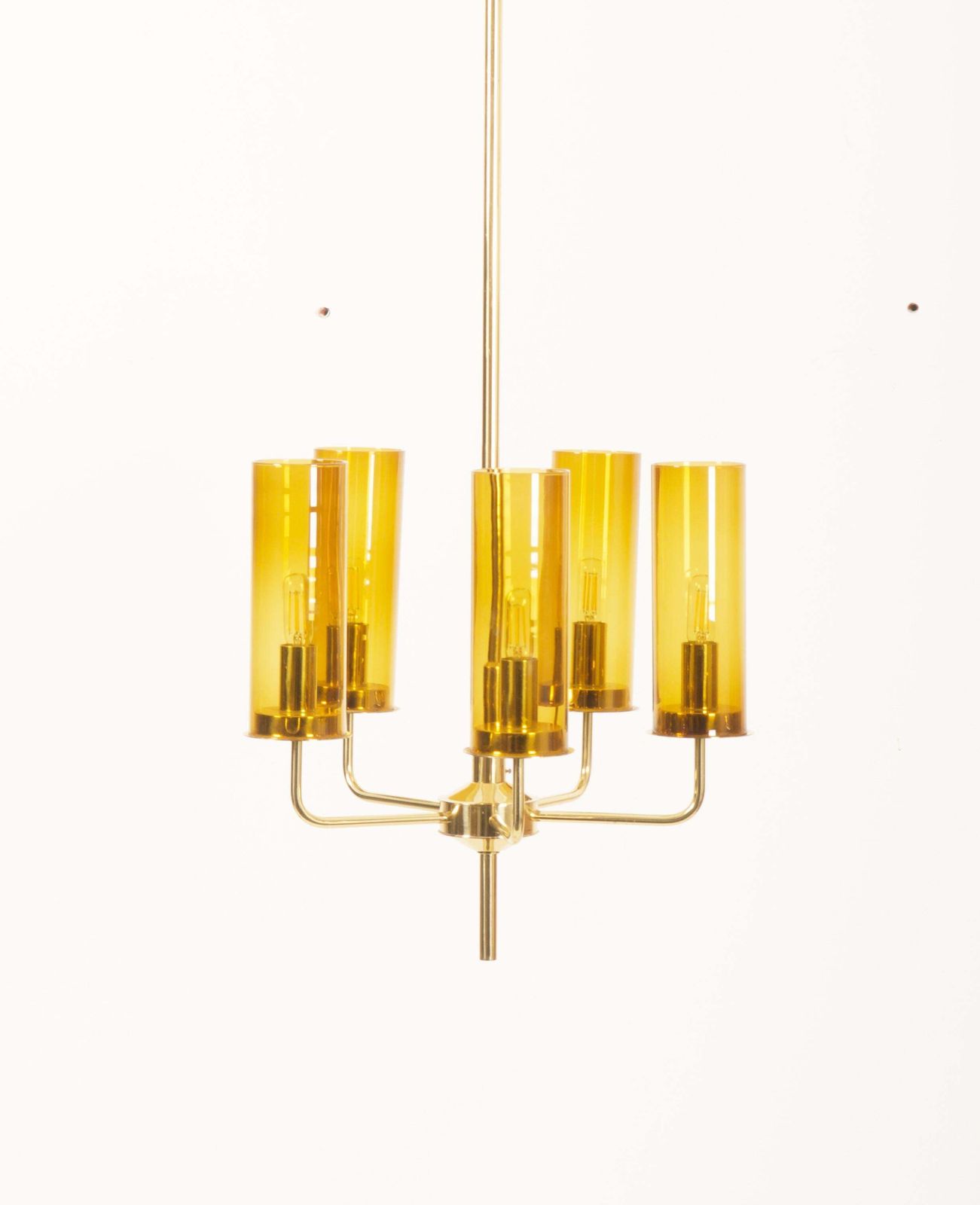 Brass And Glass Tube Chandelier T434 5 Sonata By Hans Agne Jakobsson photo furniture