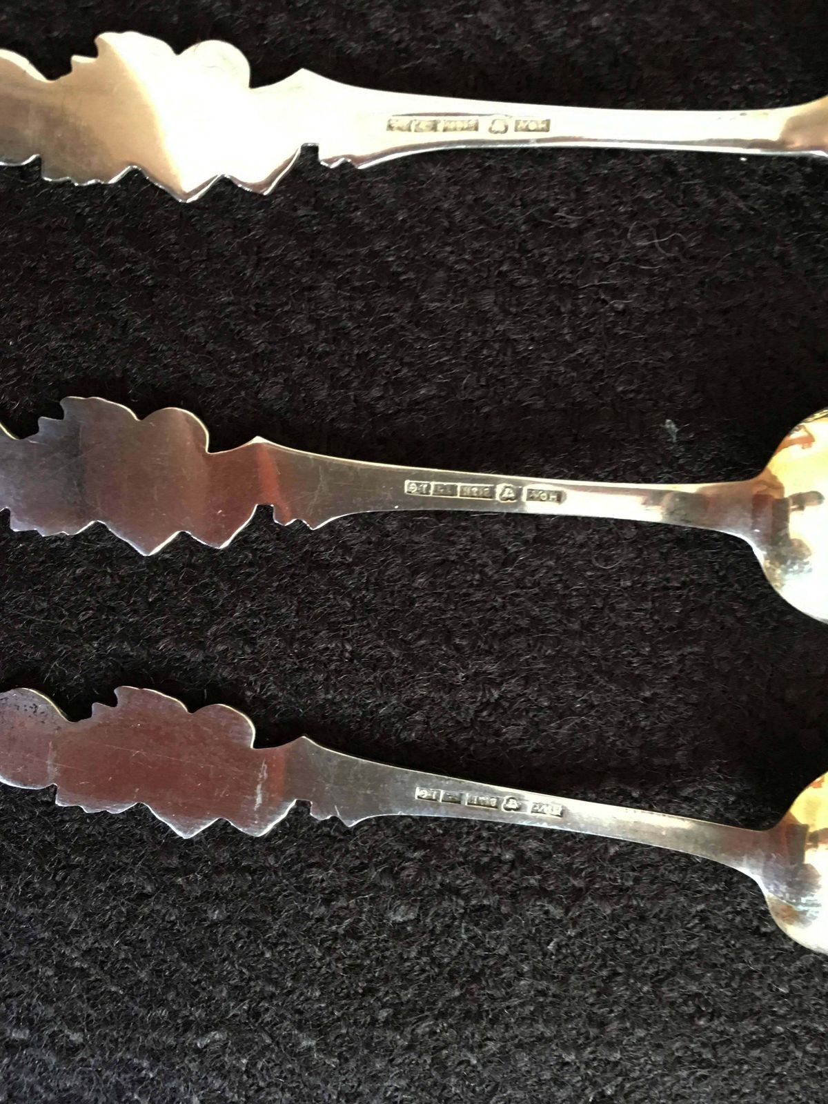 French Silver And Gold Tea Or Coffee Spoons With Cake Server photo vinterior