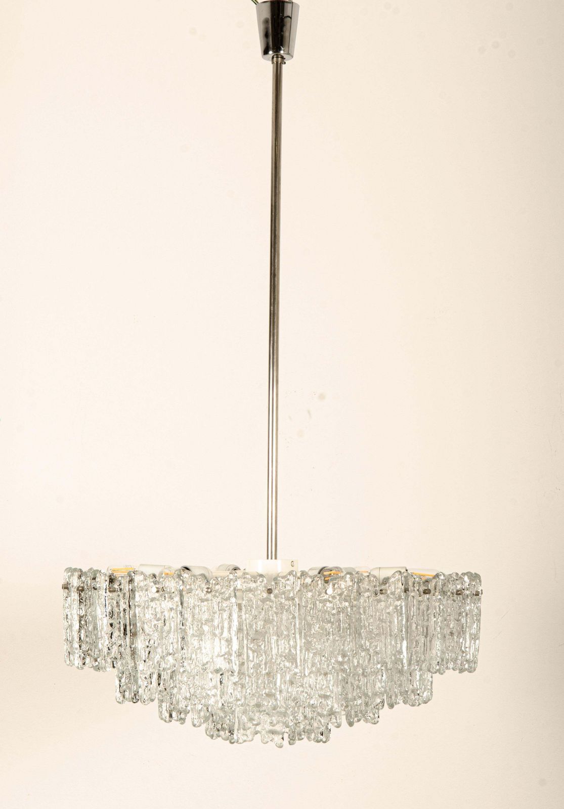 Lighting Impressive Austrian Kalmar Arena Crystal Ice Glass Chandelier photo