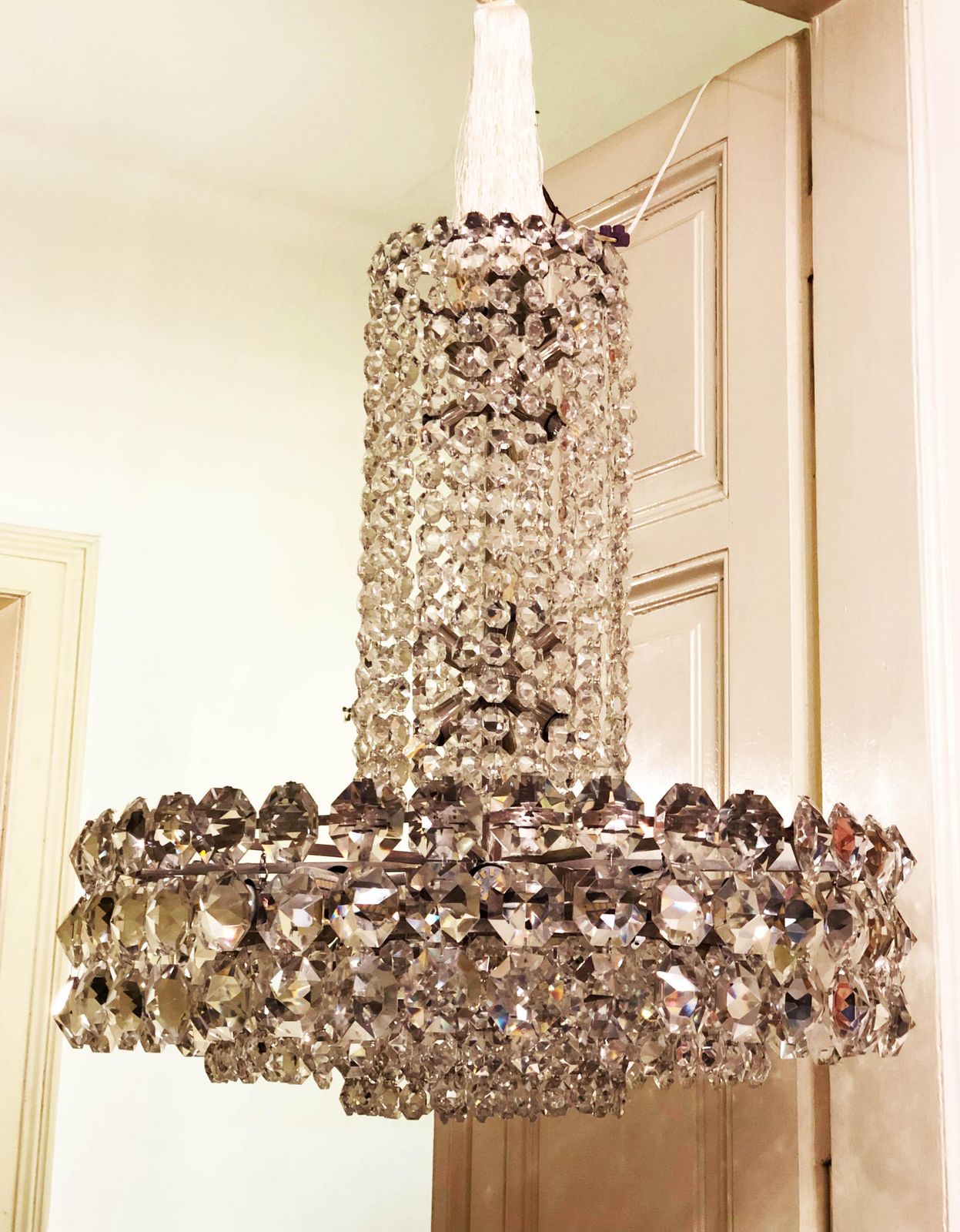 Huge Beautiful Crystal Chandelier By Bakalowits & Söhne Vienna, 1960s photo buy