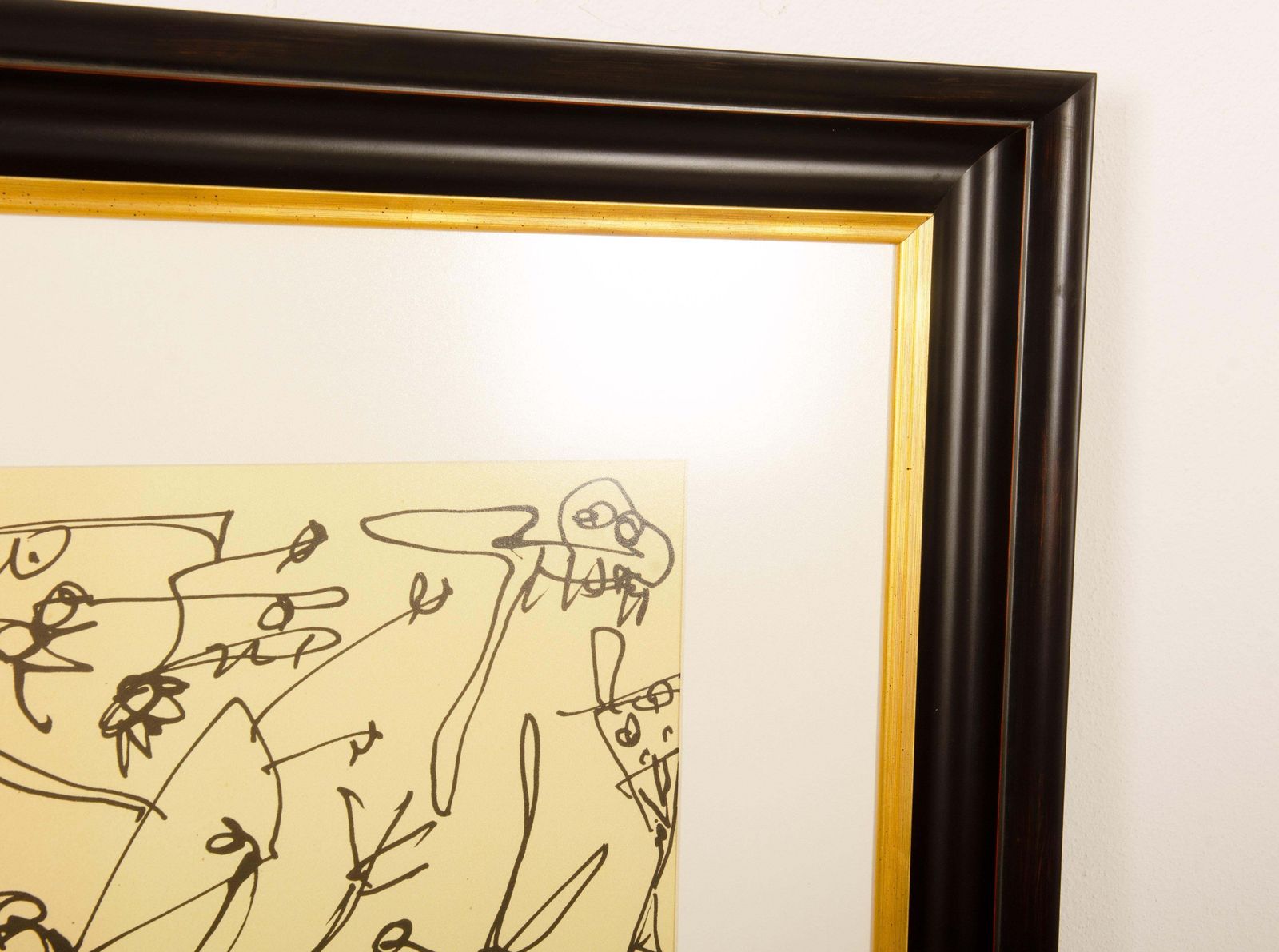 Antonio Saura   Abierta 3   Lithograph Signed In Pencil photo vintage