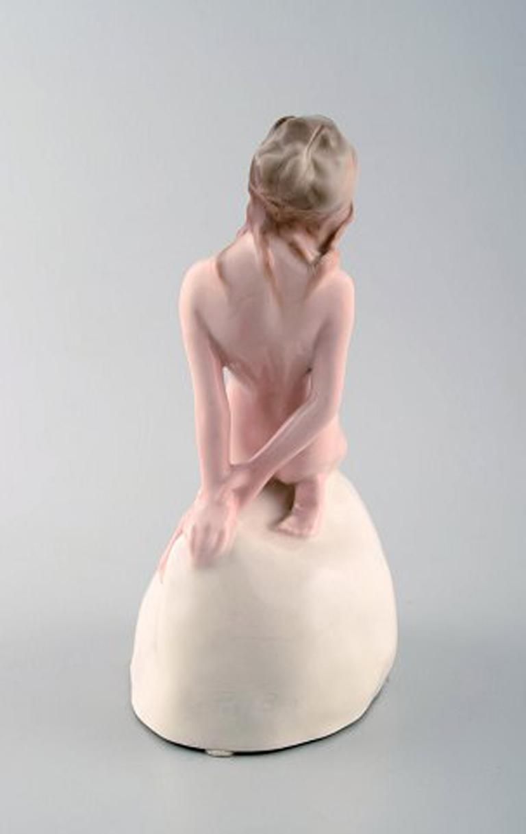 Vicken Von Post, Rörstrand, Rare Art Deco Figure In Porcelain, Young Nude Woman photo Home Decor