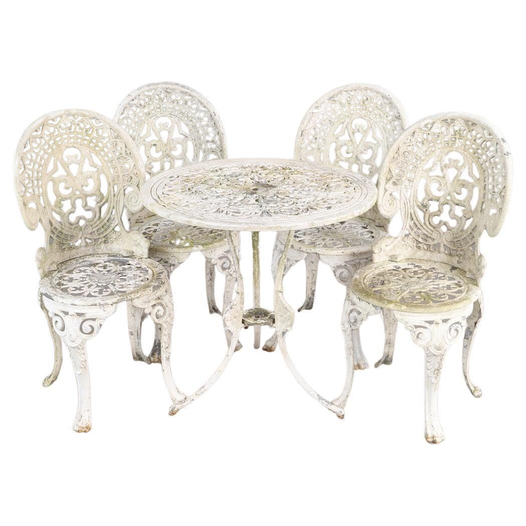 Cast Aluminum Garden Set Chairs With Table