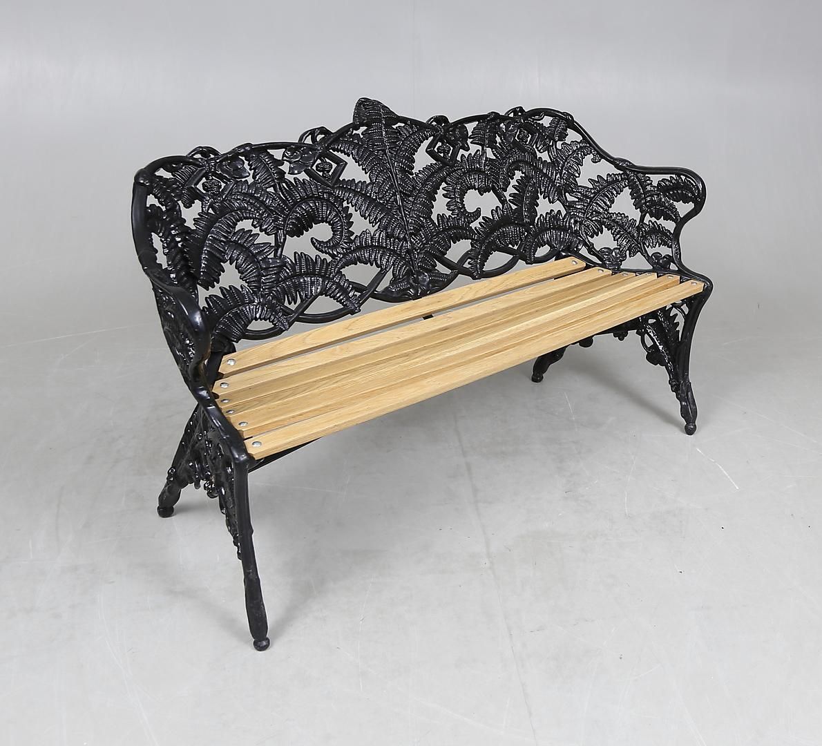 photo furniture Swedish Park Garden Steel Bench Settee