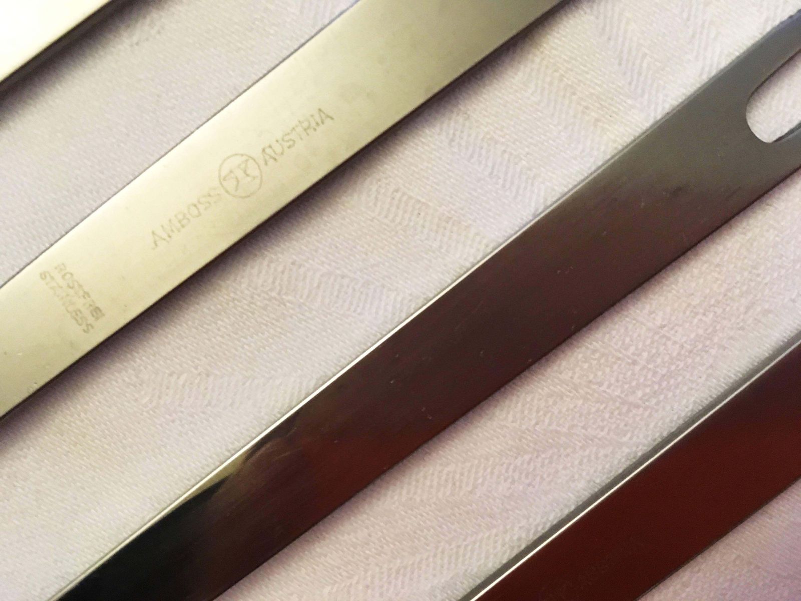Stainless Hardwood Fondue Forks By Carl Auböck For Amboss Austria photo buy