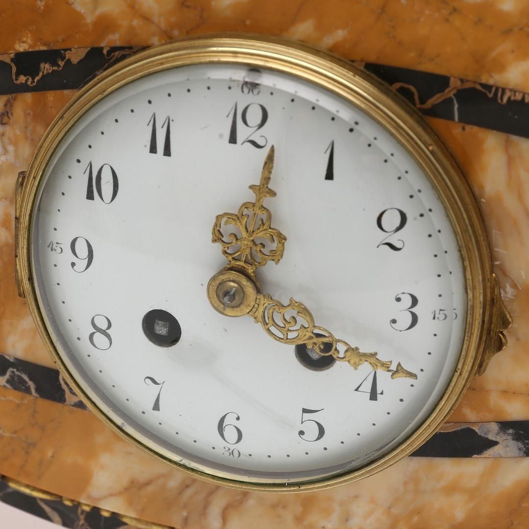 Carlo Bugatti Style Art Deco Marble Clock photo vinterior