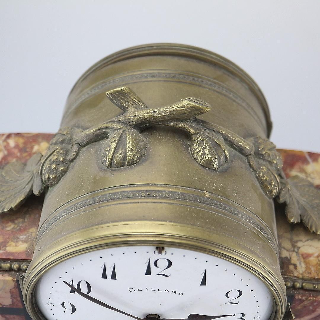 Guillard Chimney Mantel Art Deco Clock With Site Plates photo vinterior