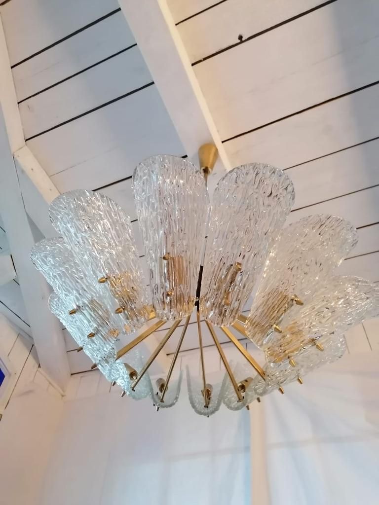 Beautiful Huge Chandelier With Textured Glass By J. T. Kalmar photo furniture