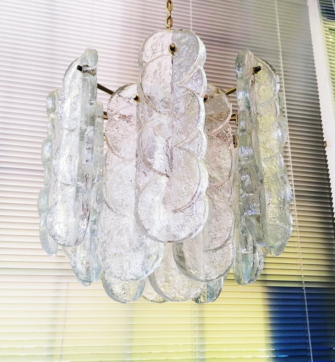 4558.0 J. T. Kalmar Citrus Swirl Crystal Glass Chandelier photo
