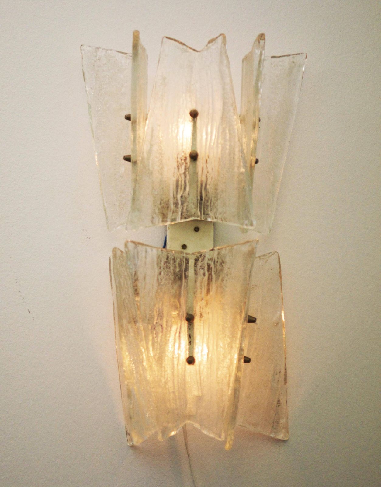 J.T. Kalmar Ice Glass Wandlamp, Ca. Jaren 1960 photo buy