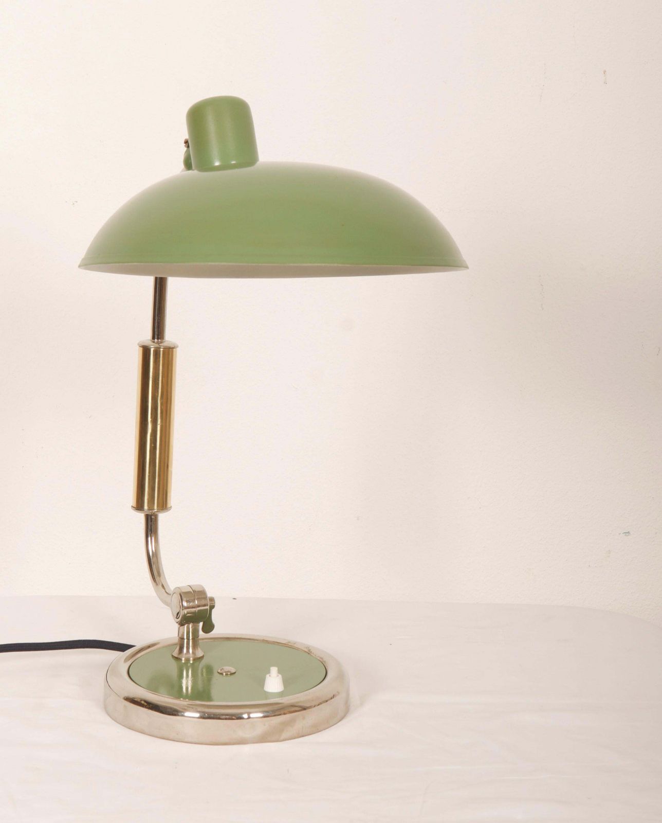 Kaiser Idell By Christian Dell Model 6632 President Green Desk Lamp photo 771.0