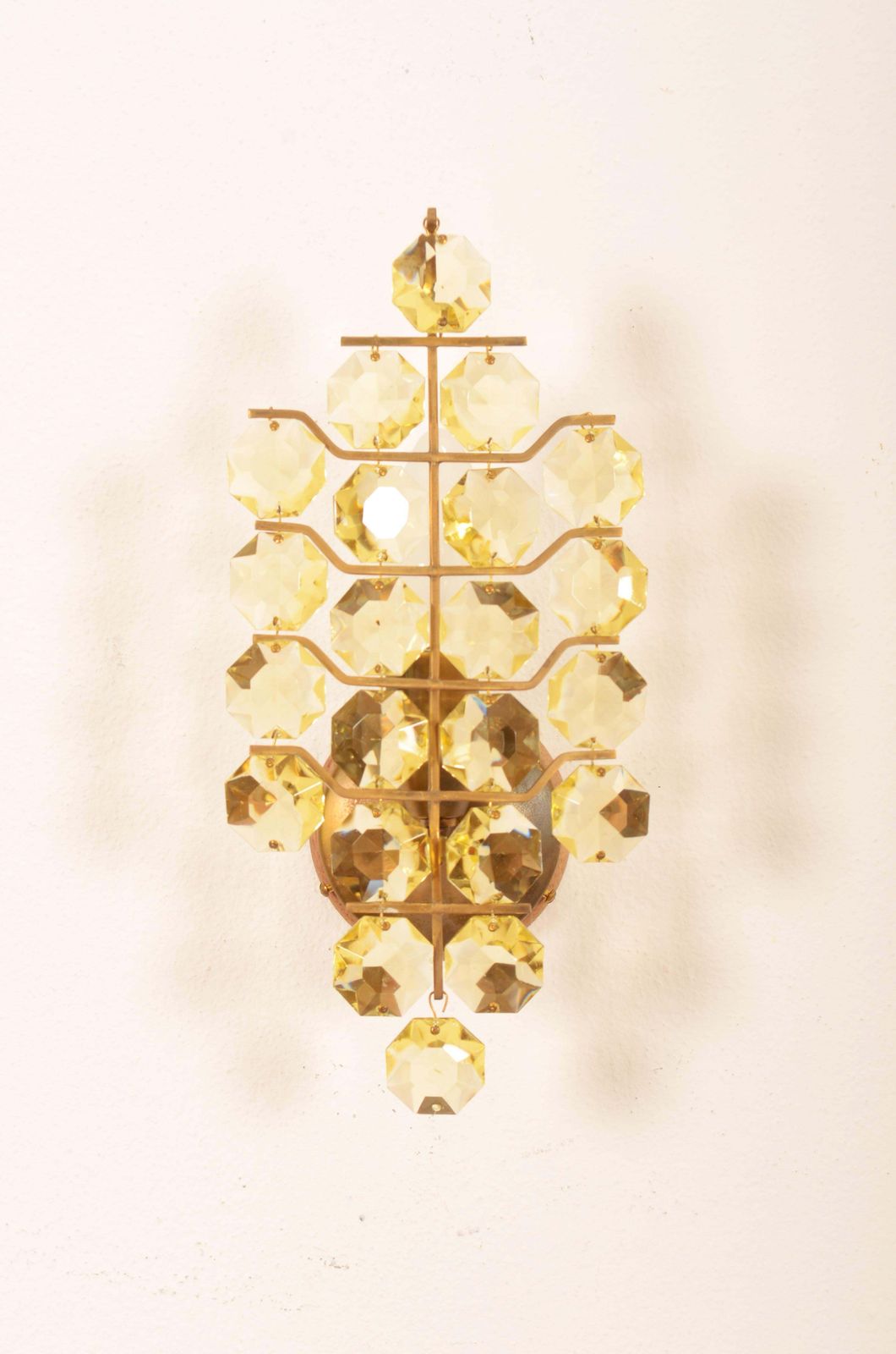 A Pair Of Bakalowits Sconces Wall Lights, Brass Crystal Glass, 1960s photo furniture