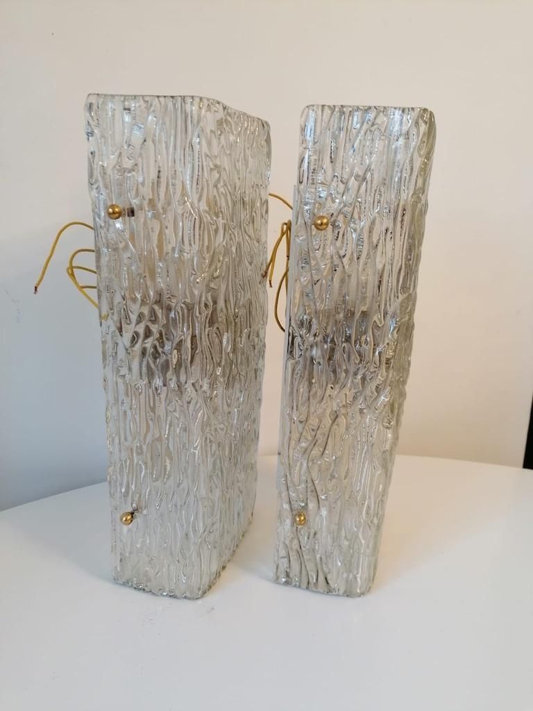 Structured Glass Wall Lights Sconces By Kalmar photo furniture