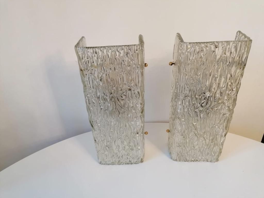 photo furniture Structured Glass Wall Lights Sconces By Kalmar
