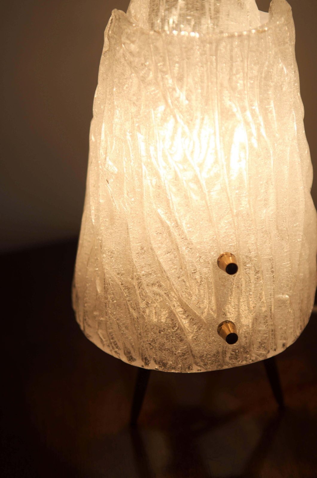Ice Glass Table Lamps By "Kalmar" Vienna photo buy