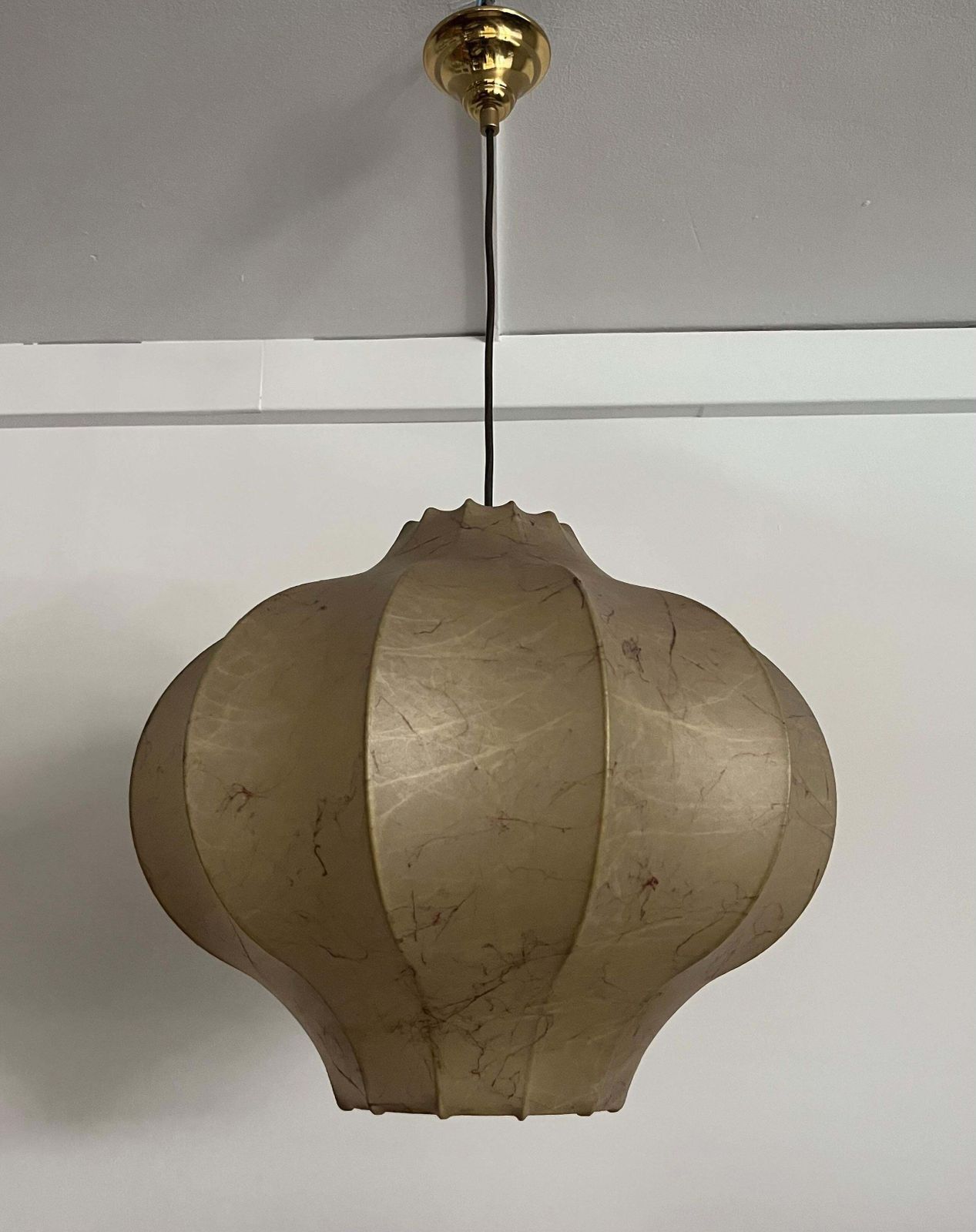 photo for sale Mid Century German "Cocoon" Chandelier By Goldkant Leuchten, 1960s